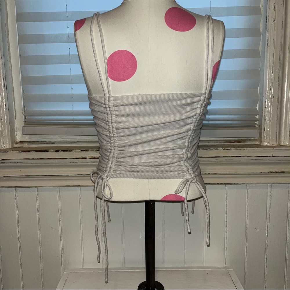 Princess Polly Ruched White Tank - Picture 3 of 4